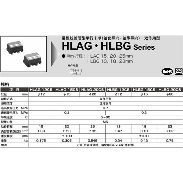 CKD喜開理薄型平行卡爪HLAG-15CS