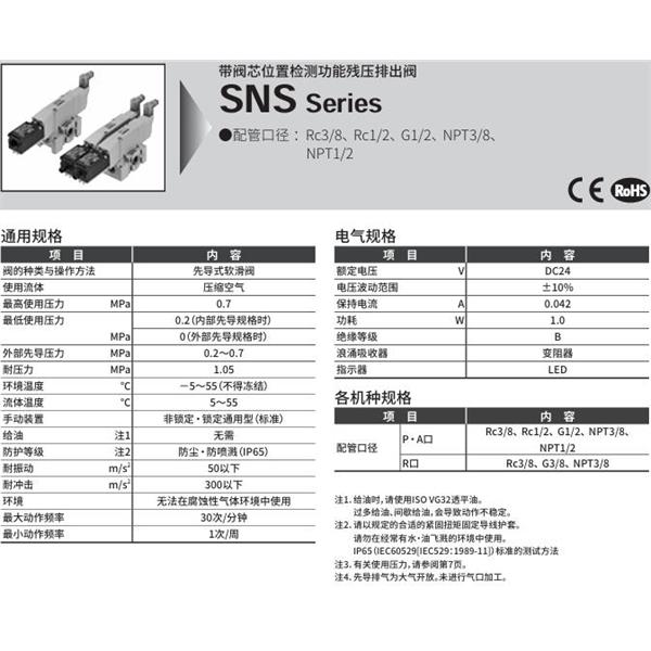 CKD喜開理排出閥SNS-2-15A-MBLKS-3